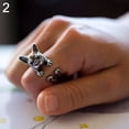 thumbnail image 4 of Womens Cute Animal Rings, Adjustable Retro Bulldog Openings Ring Unisex Animal Pit Bull Dog Punk Jewelry, 4 of 8