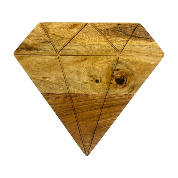 Aventura Design Cutting Board Series, Acacia Wood Cutting Boards for Kitchen, Wooden Serving Charcuterie Board, Chess Print Wood Board, Ideal for Chopping Meat, Fruits, Cheese 13.6"x12"