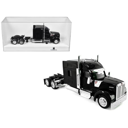 Kenworth W990 with Stand Up Sleeper Cab Black 1/87 (HO) Scale Plastic Model Car by HO Logistics
