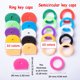 thumbnail image 3 of Paifeancodill Key Caps Tags Covers Set, 80 Pcs Key Identifier Covers, Key ID Ring Covers, Key Cap Identifiy Cover Tags for Easy Identifying Key, Protect Keys Stretchy Key Identifier Coding Rings Head, 3 of 5