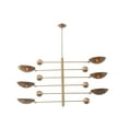thumbnail image 3 of 6 Light Pendant Mid Century Modern Raw Brass Sputnik chandelier light Fixture, 3 of 10
