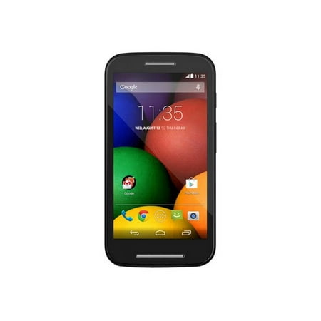 Motorola Moto E - 3G smartphone - RAM 1 GB / Internal Memory 4 GB - microSD slot - LCD display - 4.3" - 960 x 540 pixels - rear camera 5 MP - black