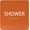 Burnt Sienna, variant on ADA CENTRAL SIGNS - 6" X6" Shower Sign - ADA Compliant Tactile Graphics Grade 2 Braille Text Acrylic Wall Signs - Eye Wash Station, Restroom, Bathroom Signage for Office, Home, Apartment, Restaurant
