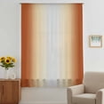 thumbnail image 3 of Burnt Orange Ombre Sheer Curtains 72 Inches Long, Modern Grey Gradient Farmhouse Art Light Filering Curtains, Breathable Simi Curtain Privacy Drapes for Living Room Bedroom Window Treatment, 3 of 9
