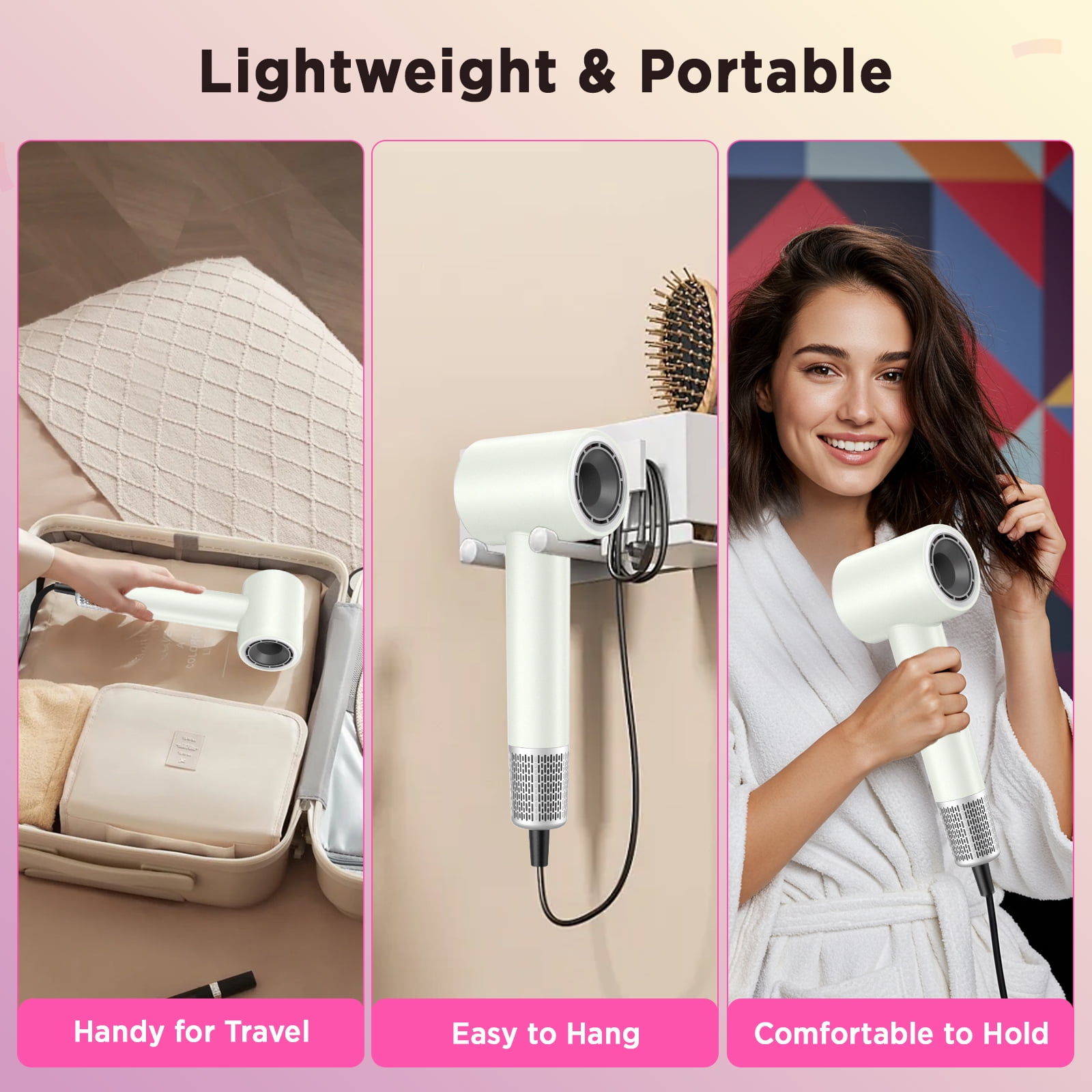 Hair Dryer, 110,000 RPM High Speed Ionic Blow Dryer for Hair Care Fast Drying Gift for Women Men