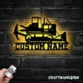 thumbnail image 3 of Craftnamesign Custom Snowcat Driver Metal Wall Art LED Light, Snowplow Sign, Snowplow Wall Decor, 3 of 5