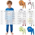 thumbnail image 4 of Xudanell Boys Pajamas 100% Cotton Toddler Clothes Set Planet Dinosaur Long Sleeve Sleepwear 2 Piece Kids Pjs Dark Gray,Size 2-3 Years, 4 of 9