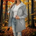 thumbnail image 6 of Womans Jacket Spring Fall Windbreaker Lightweight Hooded Softshell Jacket Outdoor Windproof Zip Up Raincoat Grey M, 6 of 7