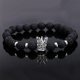 thumbnail image 1 of Pulseras para mujer, regalos para mujer, pulsera de piedra natural con incrustaciones elásticas de circonita y piedra volcánica, collar, 1 of 3
