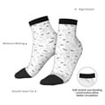 thumbnail image 6 of Fuzoiu Airplane Print Adult Socks, Crew Moisture-wicking Socks, Unisex Cushion Crew Socks,Casual Sports Ankle Socks, 6 of 7