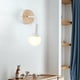 thumbnail image 4 of Dinheiro Juego de 2 Apliques Interiores Apliques de Pared en Metal y Madera Iluminación de Pared para Dormitorio, Baño, E27 Blanco, 4 of 5