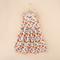 thumbnail image 4 of Spazoro Toddler Girls Midi Dresses, Sleeveless Crew Neck A-Line Cute Print Casual Summer Dresses for Girls Beige Size 7-8, 4 of 6