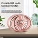 thumbnail image 4 of Ventilador de coche multifunción con ajuste de dirección de 360°, motor silencioso de 5 aspas, 3 velocidades y luz ambiental de color., 4 of 9