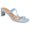 Blue, variant on Womens Rianne Open Square Toe Half Block Heel Sandals