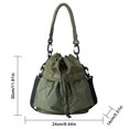 thumbnail image 3 of Bolso tipo cubo para mujer, bolso de viaje sencillo de nailon de Color sólido para mujer (verde), 3 of 9