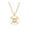Gold Tone, variant on Women's Stainless Steel Gold or Silver Dainty Round 2 Circle CZ Necklace SCP 505 S