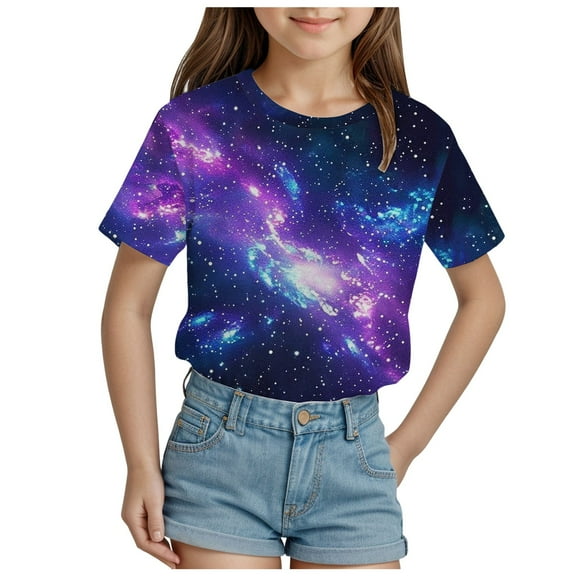 Neon Shirts for Girls 6T Kids Crew Neck T-Shirt – Short Sleeve Graphic Tee for Boys and Girls, Novelty Summer Top for Ages 6-16
