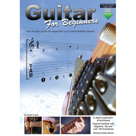 Guitar for Beginners: How to Play Guitar for Beginners up to Intermediate Players, (Paperback)