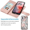 thumbnail image 5 of Njjex For Motorola Moto G Power 2024 5G Wallet Case, Moto G Power 5G 2024 Case, Njjex Luxury PU Leather [9 Card Slots Holder ] Carrying Folio Flip Cover [Detachable Magnetic Hard Case] -Marble, 5 of 6