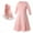 Pink, variant on Abaya for Girl Kids Hijab Scarf Muslim Dress Two-piece Ramadan Prayer Clothes Islamic Arabic Kaftan Khimar Robe Pink
