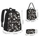 thumbnail image 2 of Disketp Skeleton Mochila Estampada de Gran Capacidad con Lonchera y Estuche, Set de 3 Piezas para Estudiantes, 2 of 7