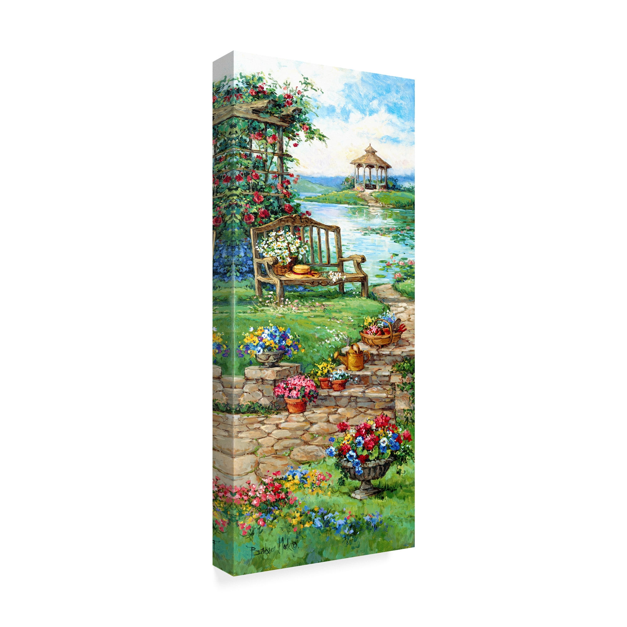 Trademark Fine Art ' Gazebo Garden' Canvas Art by Barbara Mock