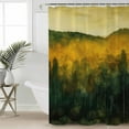 thumbnail image 6 of Shower Curtains Green Forest Bath Curtain Trees Yellow Sky Waterproof Bathroom Shower Curtain Set with Hooks Decoration 36 x 72 Inches, 6 of 7