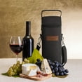 thumbnail image 6 of Tirrinia Single Wine Cooler Bags - Insulated & Padded Portable Wine Tote Carrier for Travel, BYOB Restaurant, Wine Tasting, Party, Great Christmas Gift for Wine Lover, Black, 6 of 7