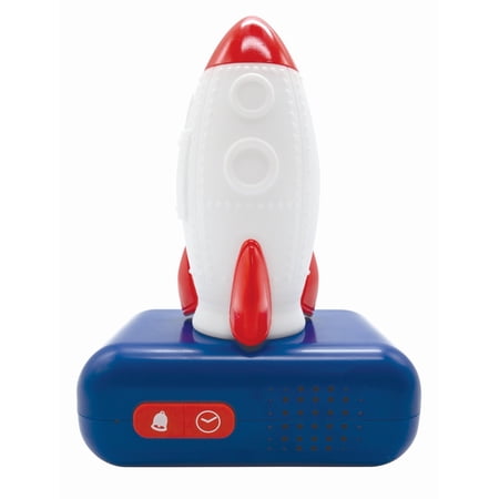 Alarm Clock with Rocket 3D design Night Light and sound effects