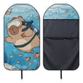 thumbnail image 6 of Uorisanigo Capybara Car Seat Towel Cover Fashion Auto Interior Waterproof Soft Auto Seat Covers Anti-Slip Vehicle Seat Protector Universal Size Fit for Most Cars SUVs Trucks Vans, 6 of 6
