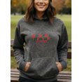 thumbnail image 3 of Modern Holiday Christmas Hoodie for Men Women, Holiday Pullover Hooded Sweatshirt, Cozy Cotton Poly Blend, Funny Winter Xmas Gift Outfit, 3 of 5