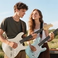 thumbnail image 6 of AODSK 39" Beginner Electric Guitar Full Size Kit with Amp, SSS Pickup, Solid Wood Body, Digital Tuner, Six Strings, Four Picks, Tremolo Bar, Strap, Gig Bag, 6 of 9