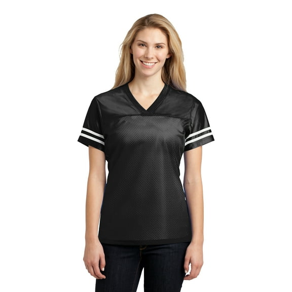 Ladies Football Replica Jersey Color Black/White X-Small Size