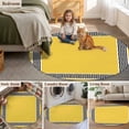 thumbnail image 5 of Yellow Traditional 3FT Round Area Rugs for Living Room Greek Key Meander Border Square Geometric Ultra-Thin Non-Slip Round Rugs Machine Washable Low Pile Circle Carpet for Bedroom Kitchen Nursery, 5 of 9
