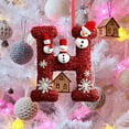 thumbnail image 5 of Surpdew 26 Letter Ornaments Christmas Tree Decoration Personalized Snowman Monogram Initial Letter M Alphabet For Tree Diy Craft Christmas Ornament, Hanging Name Tags For Xmas Tree Decor H, 5 of 6