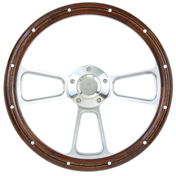 1970-1973 GMC Pick Up Trucks Mahogany & Billet Steering Wheel Adapter Kit"