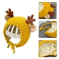 thumbnail image 4 of Infant Baby Knit Beanie Hat Cute Christmas Reindeer Antlers Earflap Cap Warmer, 4 of 20