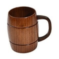 thumbnail image 3 of Jarra de cerveza con forma de barril, ligera, para decoración de mesa, taza de madera, taza de té para café, bebidas frías o calientes, leche, cocina, L con asa, 3 of 8