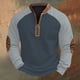 thumbnail image 1 of pstuiky camisas de manga larga para hombre, Sudadera con capucha y cuello redondo para hombre, estampado, manga larga salir tops s, 1 of 3