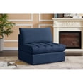 thumbnail image 4 of Meridian Furniture Jacob Velours Bleu Marine Sans Accoudoirs, 4 of 8