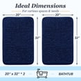 thumbnail image 2 of Sasttie Chenille Bathroom Rugs 20x32, 2 Pack Quick Dry Machine Washable Bath Mats with Rubber Backing,Navy, 2 of 8