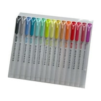 Hiroekza 15-Color Double-Ended Highlighter Pens Set- Versatile No Bleed Markers for Students & Professionals