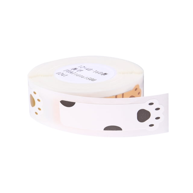 Riwcyla Étiquette d'Impression Thermique en Papier Code-Barres Prix Taille Nom Étiquettes Vierges Imperméables Résistantes aux Déchirures 12*40mm Rouleau de 160 Pcs pour Organisateur de Maison Supermarché Magasin Traiteur