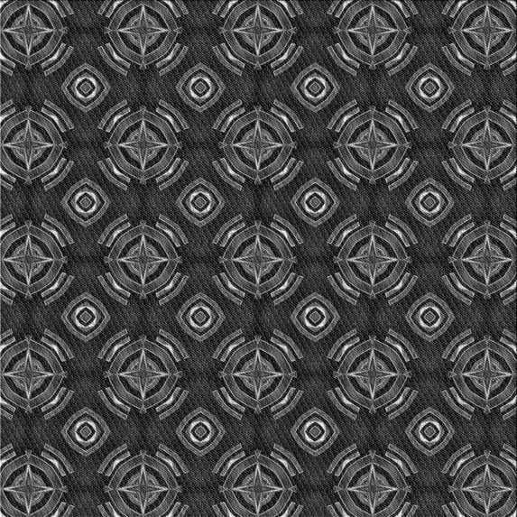 Ahgly Company Indoor Square Patterned Midnight Gray Area Rugs, 8' Square