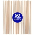 Go Create Wood Dowels, 50Pack Wooden Dowel Rods