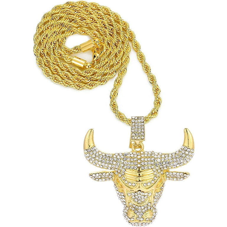 Empire Iced Out Nba Pendant Silver Gold Young boy Chains for Men Hip Hop Rapper Pendants with Rope Tennis Cuban Link Chains 22 Inch Walmart