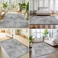 thumbnail image 4 of 8'x10' Area Rugs, Grey Black Indoor Outdoor Area Rug for Living Room Bedroom, Farmhouse Linen Texture Washable Bathroom Rugs Kitchen Floor Carpet Mats Home Decor, 4 of 8