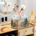 thumbnail image 6 of Forest and Mushrooms Bathroom Canisters Set of 4 Translucent Plastic Storage for Cotton Pads and Floss, 6 of 7