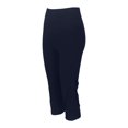 thumbnail image 2 of CHENHANN Women Capri Leggings 2026 Fashion Mesh Design Knee Length Trousers Summer Clothes For Women Comfy Stretchy Leggings Navy Leggings For Women, 2 of 7