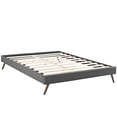 thumbnail image 2 of Loryn King Fabric Bed Frame with Round Splayed Legs - Gray, 2 of 5